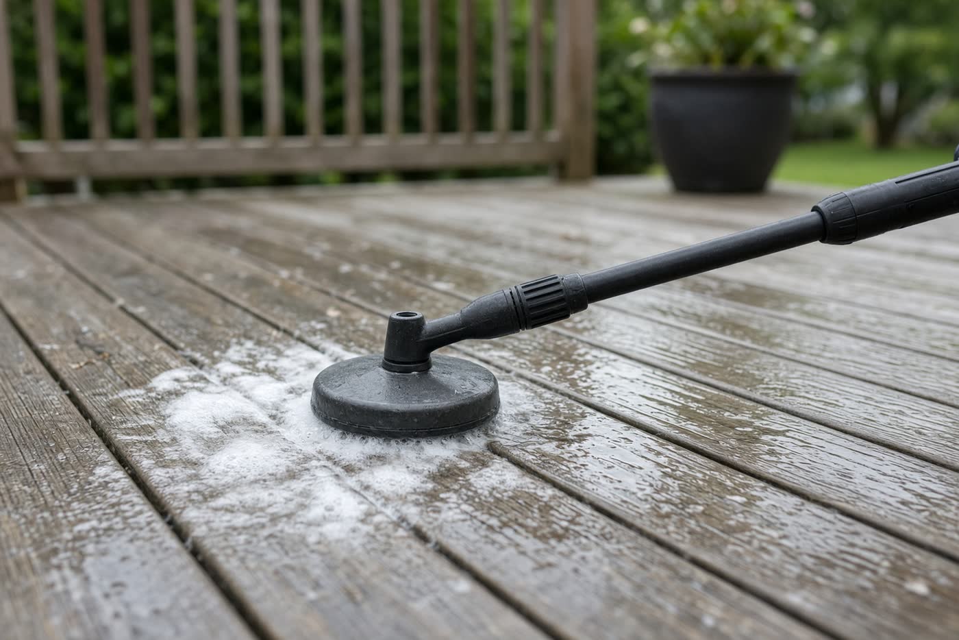 Deck being washed